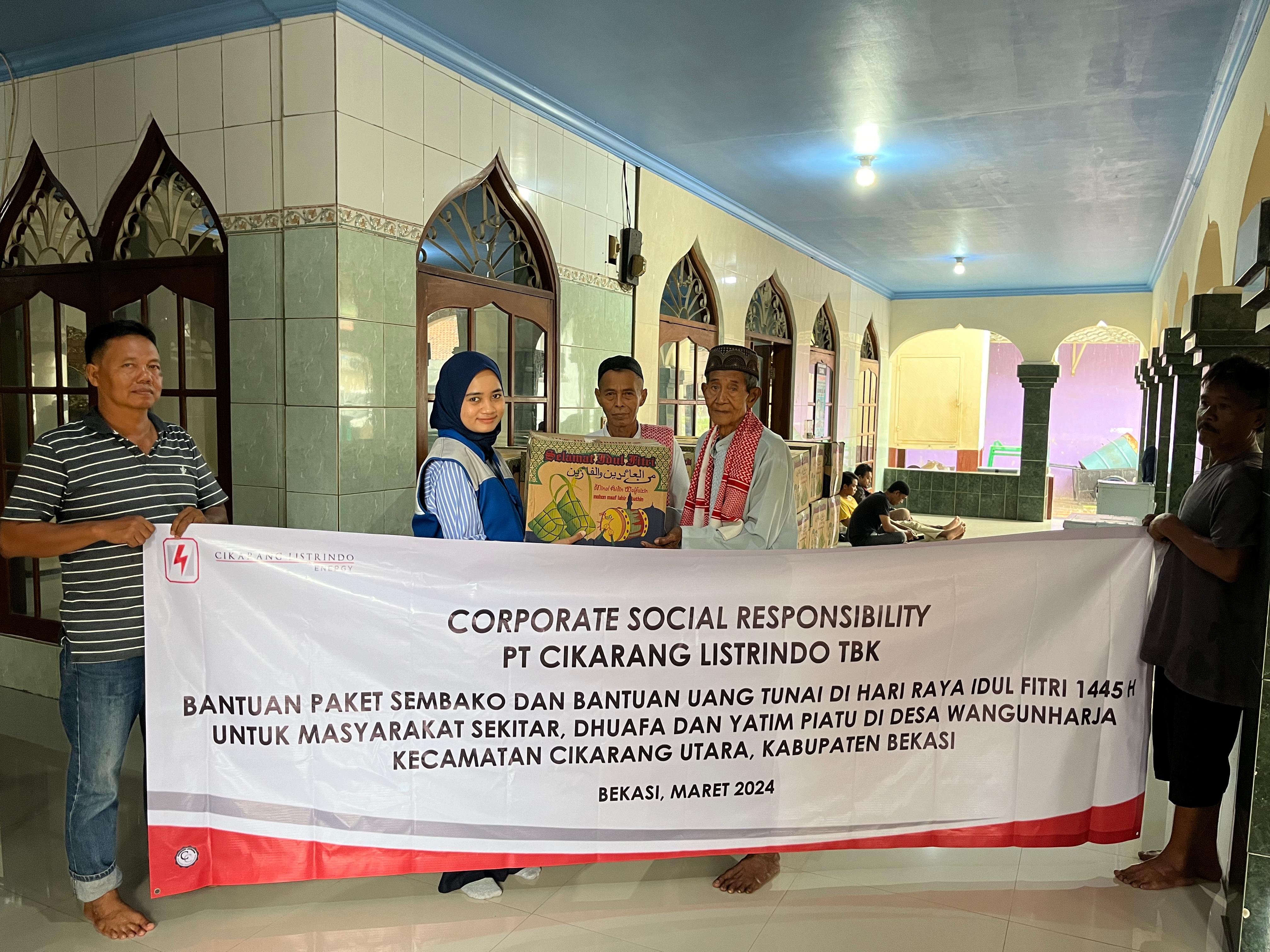 Program CSR Hari Raya Idul Fitri 1445 H di sekitar PLTGU Jababeka